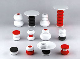 Collection d\'Ettore Sottsass pour Seralunga 