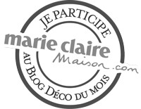 Macaron "Je participe au blog déco du mois Marie-Claire Maison"